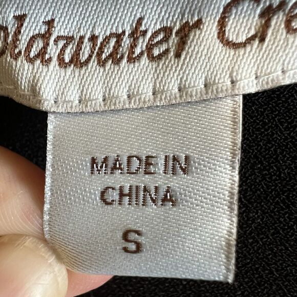 Coldwater Creek Black Boho Flowing Top Small - Picture 5 of 5